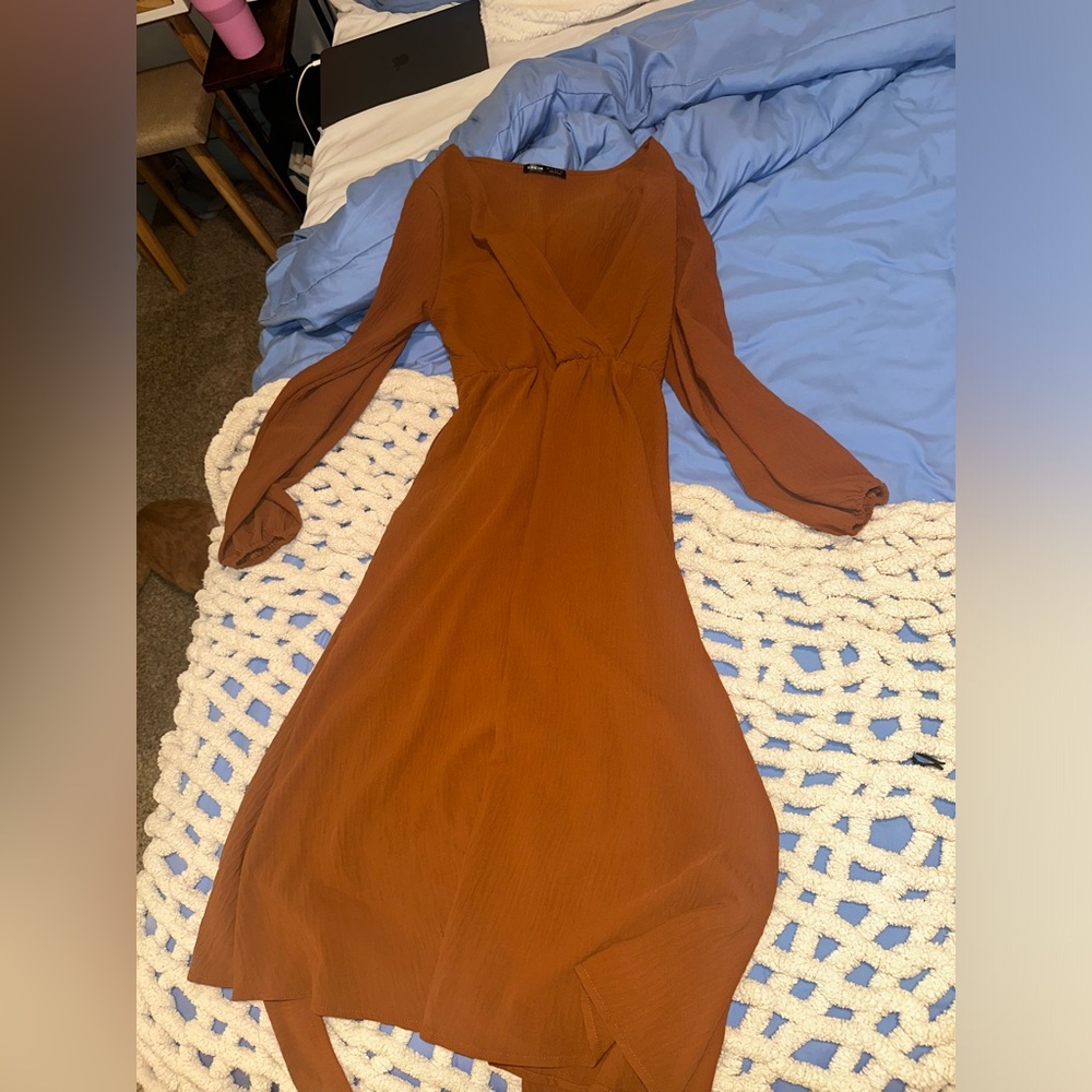 Burnt Orange midi dress